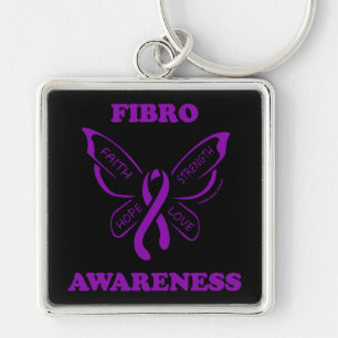 Butterfly/Awareness...Fibro Keychain
