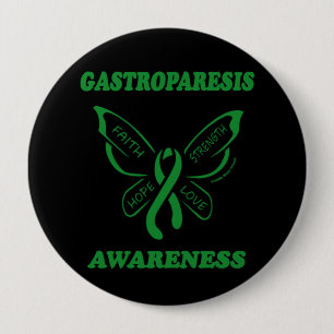 Butterfly/Awareness...Gastroparesis  4 Inch Round Button
