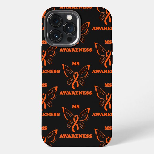 Butterfly/Awareness...MS iPhone Case (Back)