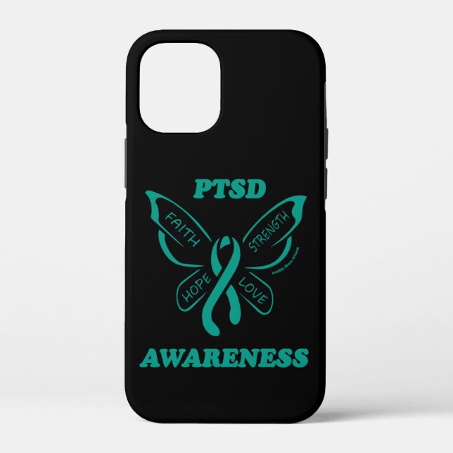 Butterfly/Awareness...PTSD Case-Mate iPhone Case (Back)