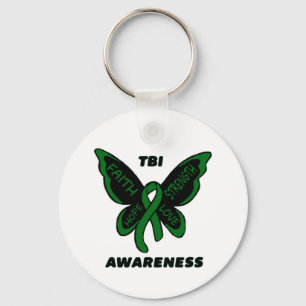 Butterfly/Awareness...TBI Keychain