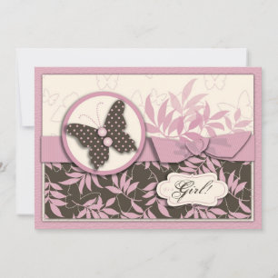 Butterfly Baby Invitation Card
