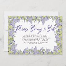 Butterfly Baby Shower Book Request Enclosure Card