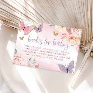 Butterfly Baby Shower Books for Baby Card
