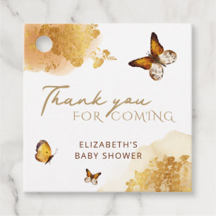 Butterfly Baby Shower Favour Tags