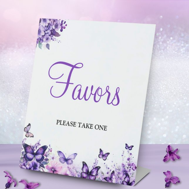 Butterfly Baby Shower Favours Pedestal Sign (Creator Uploaded)