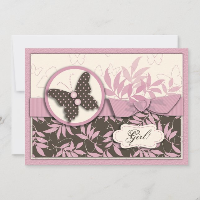 Butterfly Baby Shower Invitation (Front)