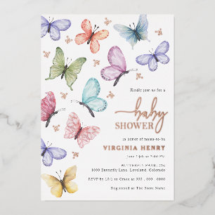 Butterfly Baby Shower Invitation