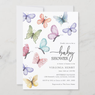 Butterfly Baby Shower Invitation