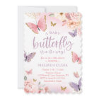 Butterfly Baby Shower Invitation, Girl Baby Shower