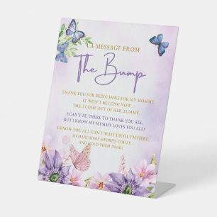 Butterfly Baby Shower It's A Girl Pedestal Sign