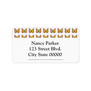 Butterfly Baby Shower Label