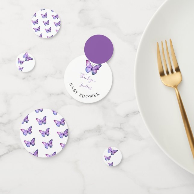 Butterfly Baby Shower Personalized Watercolor Confetti (Group)
