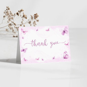 Butterfly Baby Shower Thank You Card