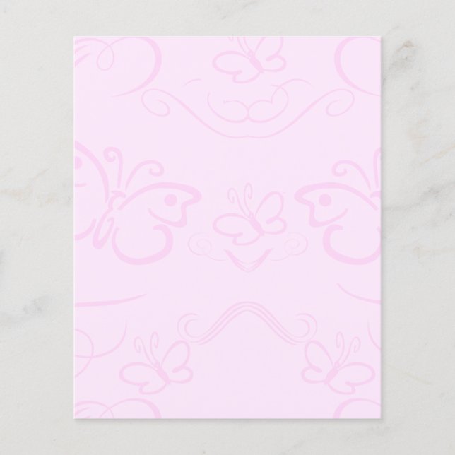 Butterfly Background Stationery Flyer (Front)