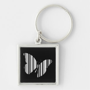 BUTTERFLY BAR CODE Butterflies Pattern Design Keychain