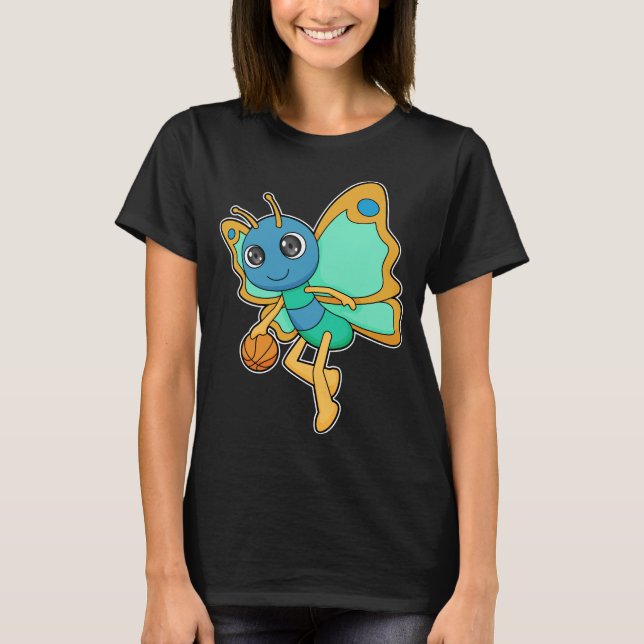 Butterfly Basketball player Basketball T-Shirt (Front)