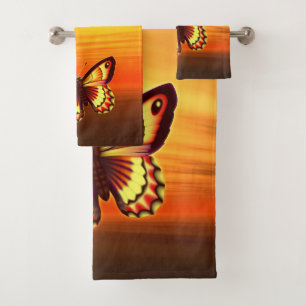 Butterfly Bath Towel Set