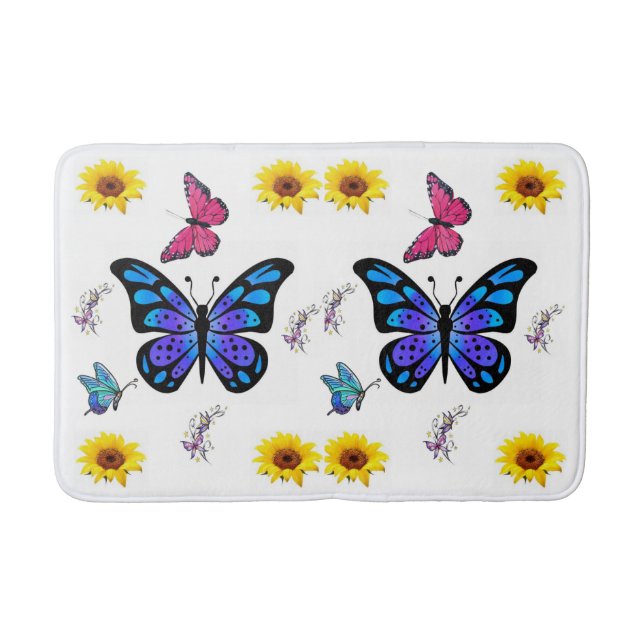 Butterfly Bathroom Bathmat (Front)