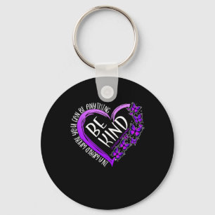Butterfly Be Kind Purple Overdose Awareness Choose Keychain