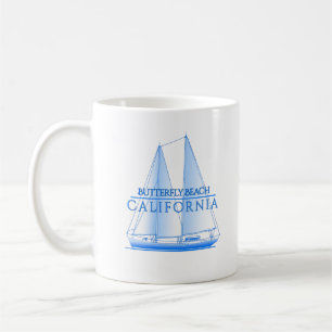 Butterfly Beach Coastal Nautical Sailing Sailor Coffee Mug
