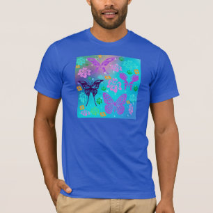 Butterfly Beautiful Aloha Hawaiian Blossom Wedding T-Shirt