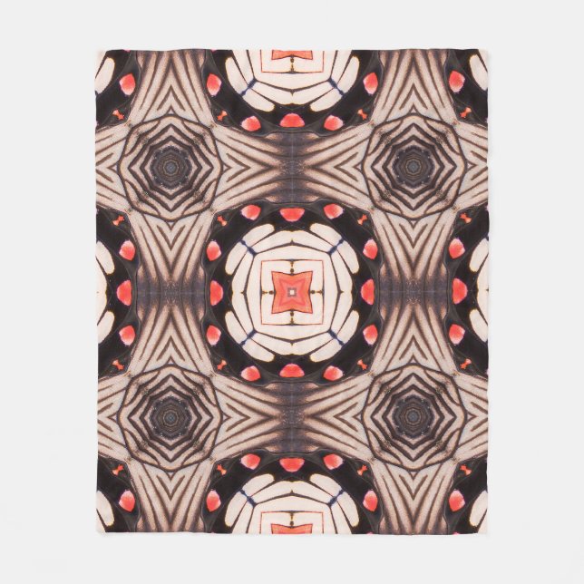 Butterfly, Beautiful seamless pattern made from bu Fleece Blanket (Front)