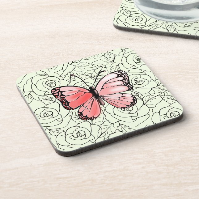 Butterfly Beverage Coaster (Left Side)