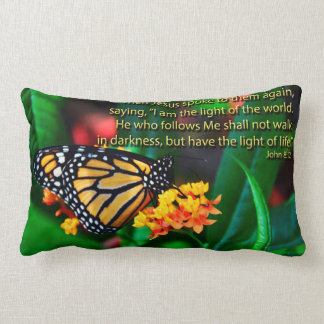 Butterfly Bible Quotes Inspirational Sayings Lumbar Pillow