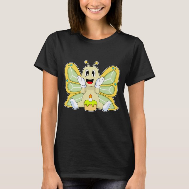 Butterfly Birthday Cake T-Shirt (Front)