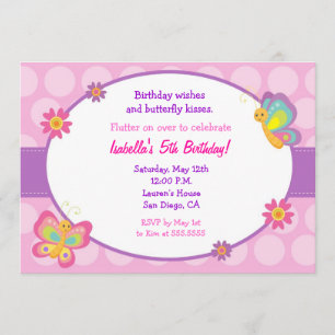 Butterfly Birthday Invitation