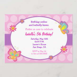 Butterfly Birthday Invitation