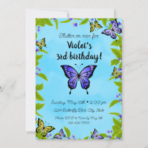 Butterfly Birthday Invitation