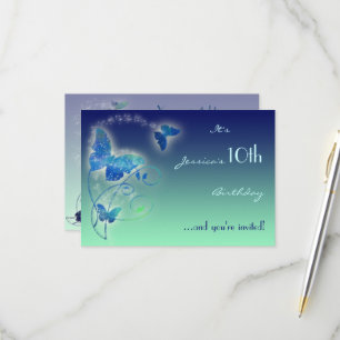 Butterfly Birthday RSVP Card