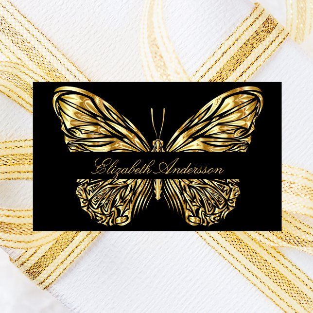 Butterfly black gold QR code elegant script Sticker (Creator Uploaded)