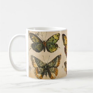 Butterfly Bliss: Vintage Coffee Mug