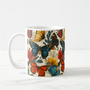 Butterfly Bliss: Vintage Coffee Mug