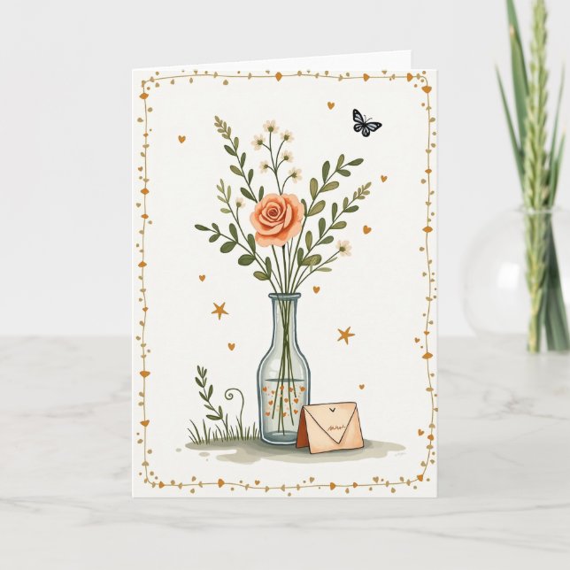 Butterfly Bloom Birthday Card (Front)