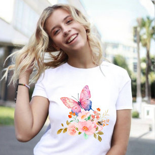 Butterfly & Blooms Nature T-Shirt