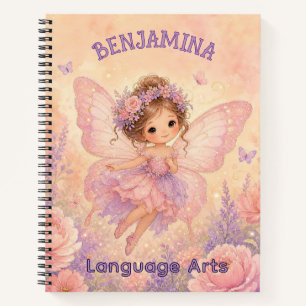 Butterfly Blossom Fairy Whimsical Floral Girl Notebook