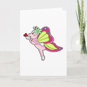 Butterfly Blossom Heart Card