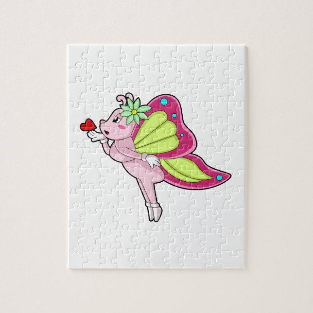Butterfly Blossom Heart Jigsaw Puzzle (Vertical)