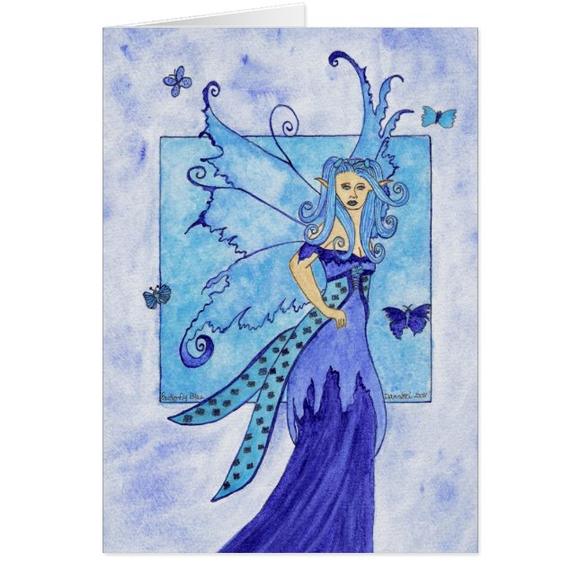 Butterfly Blue Card (Front)