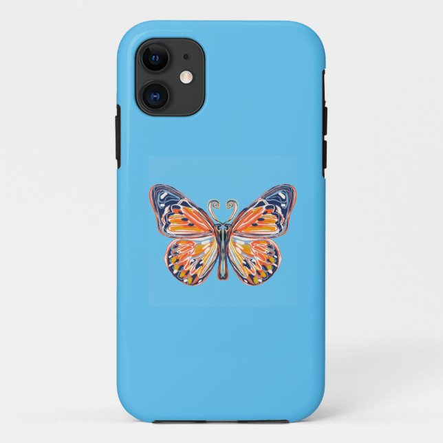 Butterfly blue  Case-Mate iPhone case (Back)