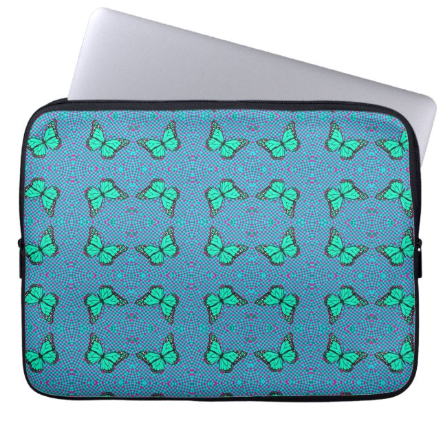 BUTTERFLY BLUE LAPTOP SLEEVE (Front)