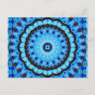 Butterfly Blue Mandala Postcard