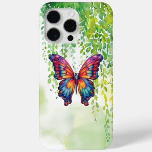 Butterfly Blue Orange Wings iPhone 15 Pro Max Case