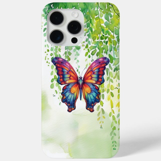 Butterfly Blue Orange Wings Case-Mate iPhone Case (Back)