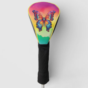 Butterfly Blue Orange Wings Golf Head Cover