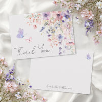 Butterfly Blush Pink Purple Wildflower